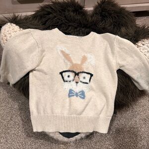 Cat & Jack Cream Sweater with Bunny Design
